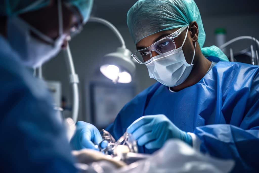 surgeon operating