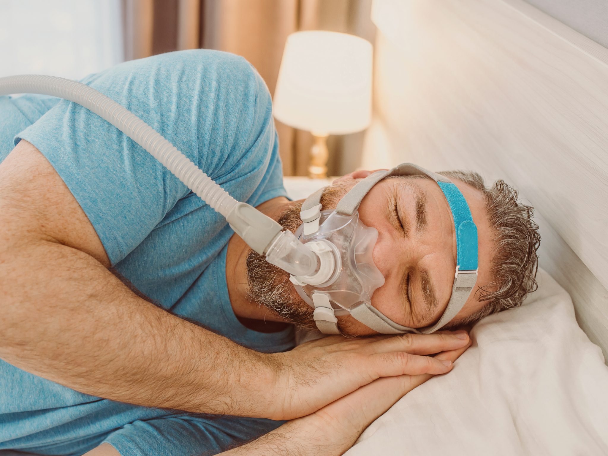 man with sleep apnea
