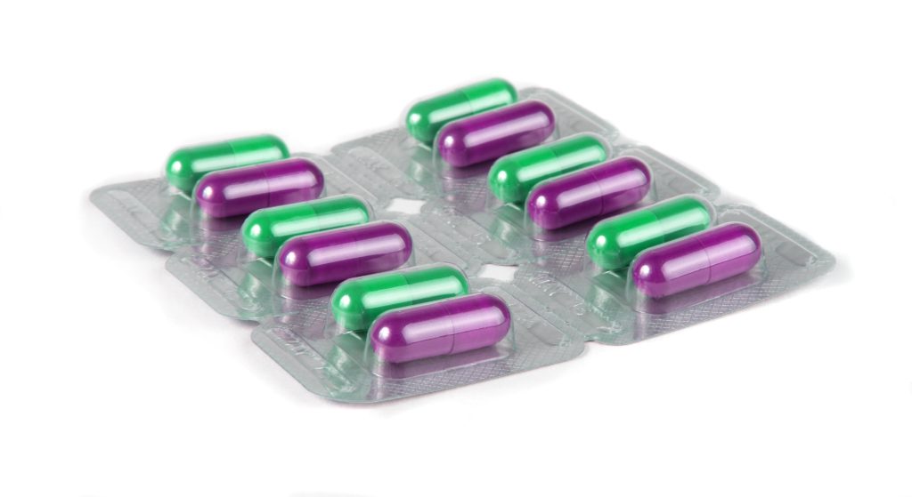purple and green medicine