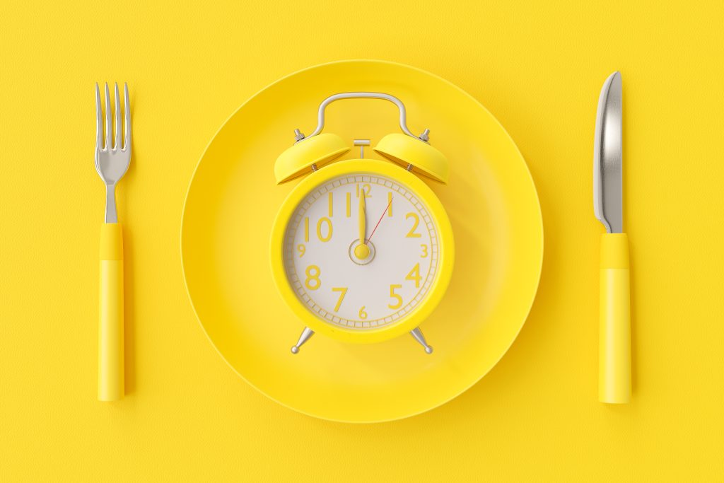 yellow plate with clock